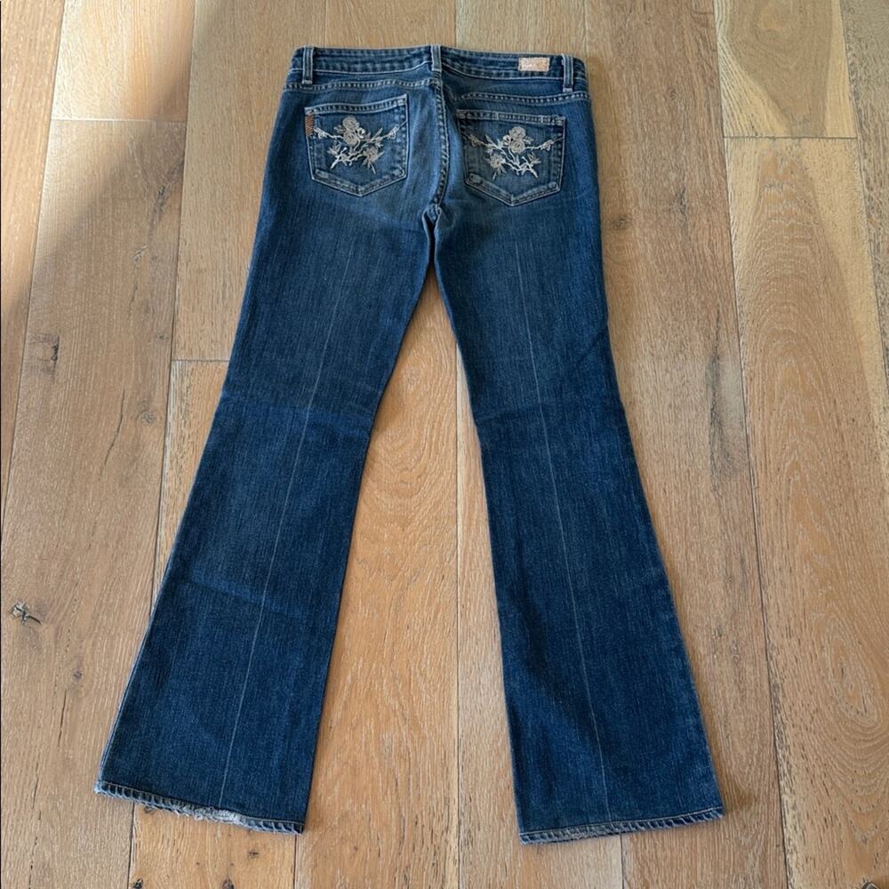 Y2K PAIGE Laurel Canyon Bootcut Jeans Embroidered Pocket Size 29 - Picture 6 of 8